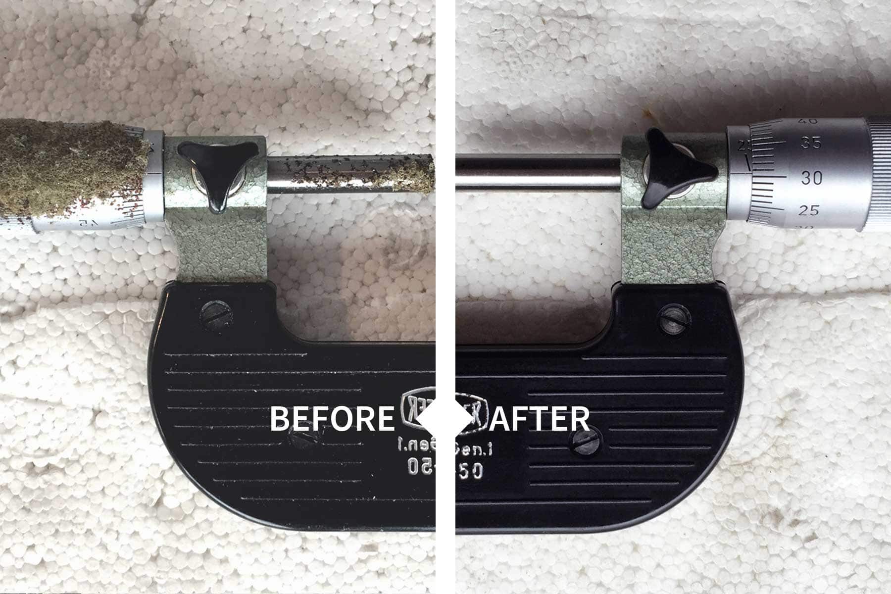 micrometer before after